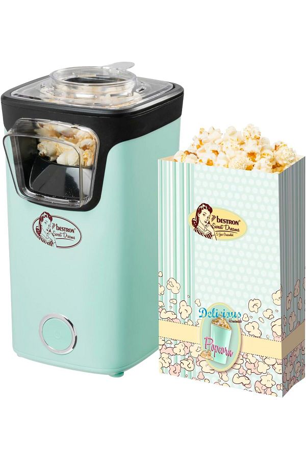 bestron-Popcorn Machine, 2 Minutes, Hot Air, 10 Bags, Measuring Cup, Sweet Dreams Series 1