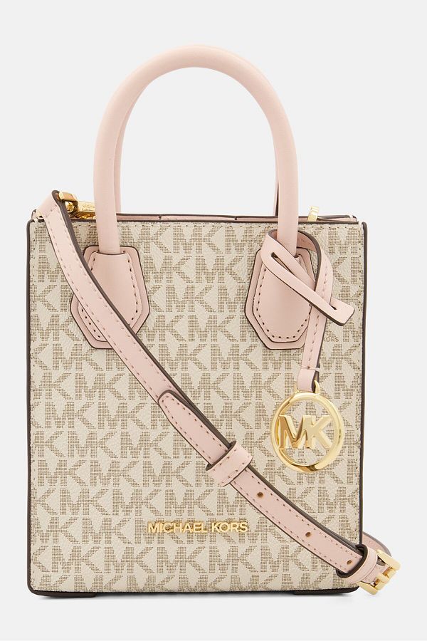 Michael Kors Women Brand Logo Cross Body Bag 17 H x 15 L x 6 W cm Pink Cream Combo Trendyol