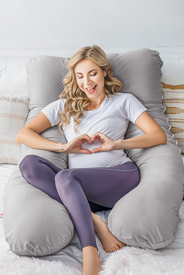 Genel Markalar 1ADET 1 Adet Baş Boyun Sırt Karın Destekli Çıkarılabilir Kılıflı Hamile Yastığı Hamilelik Yastığı Ha