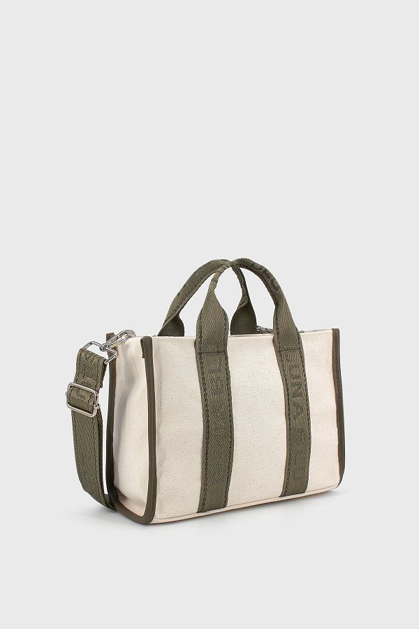 LUNABLU-Women's Khaki Canvas Crossbody Bag 1