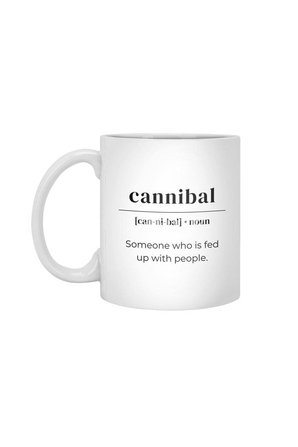 Fizello-White Mug - Definited Compulsory Design in Cannibal Dictionary 1
