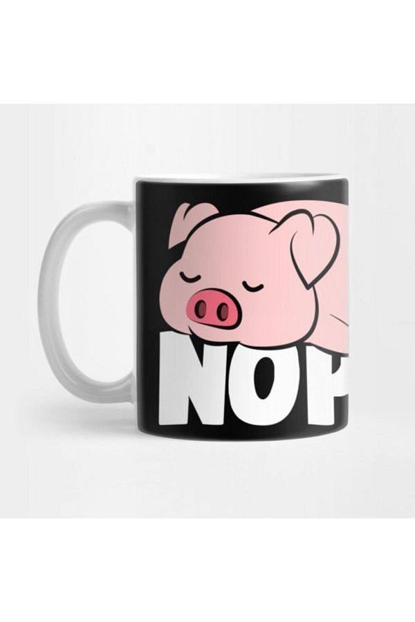 TatFast-Napping Pig Tee Funny Nope Lazy Piggy Lover Pets Fan Gift Mug 1