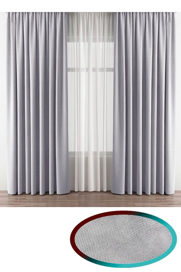 İ.D İpek Dokuma-Light Gray Velvety Fabric Extrafor Drawstring 1st Class Quality Single Wing Background Curtain 1