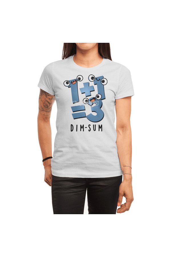 Fizello-Μπλουζάκι Unisex Λευκό Dim Sum - Ανδρικό και γυναικείο μπλουζάκι παιχνιδιών Math Joke 1