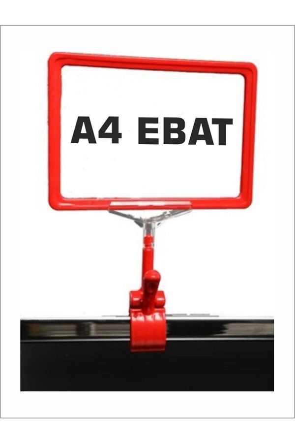 çavuşoğlu etiket-A4 Label Holder with Shelf Latch Red Color 1