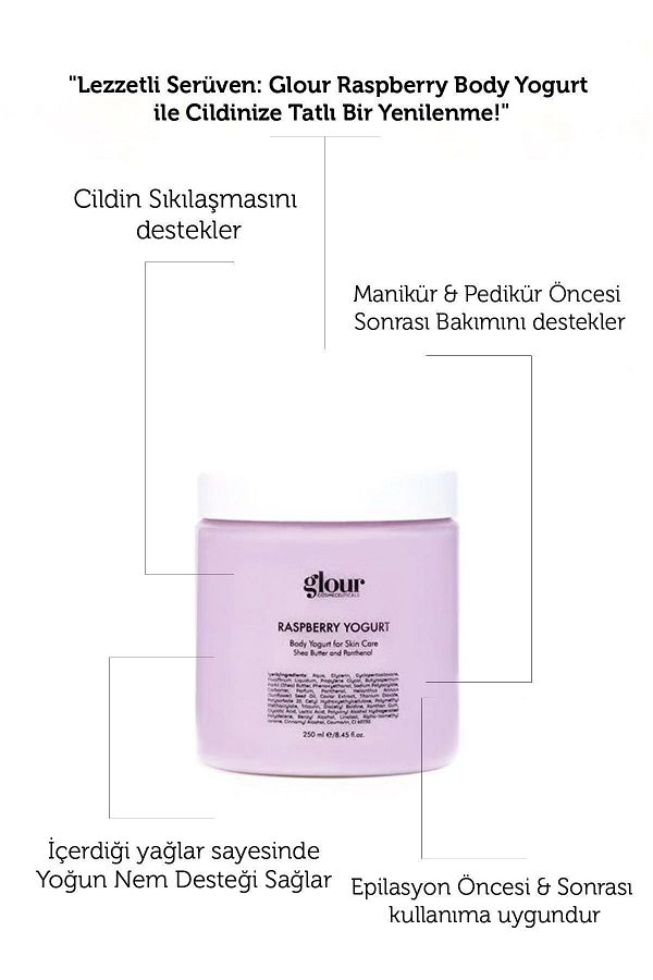 GLOUR-Raspberry Yogurt-Body Raspberry Extract Yogurt Moisturizer 1