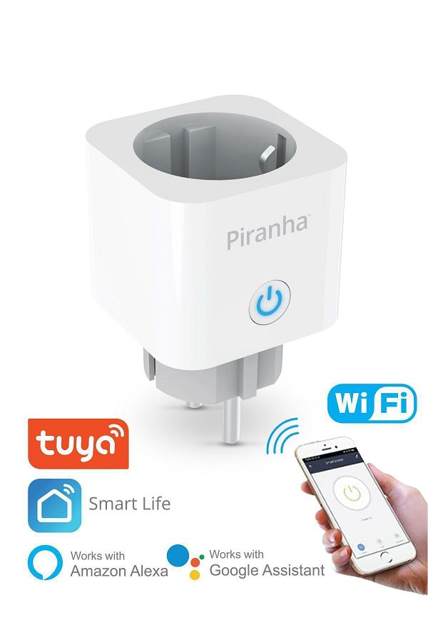 Piranha-45525 Tuya يدعم 2.4 جيجا هرتز واي فاي ذكي لاسلكي - مقبس محمي من زيادة التيار 1