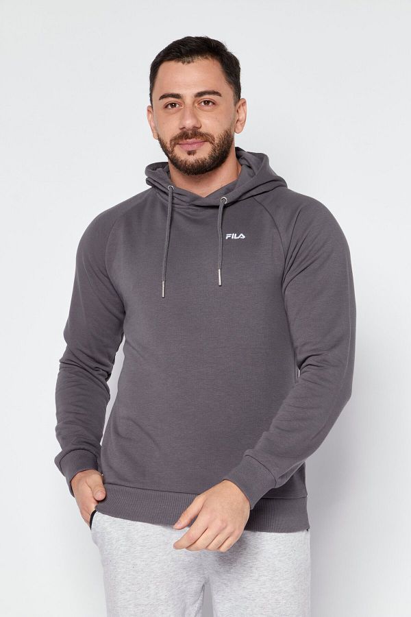 Fila Men Sport Fit Hooded Training Sweatshirt Grey Trendyol