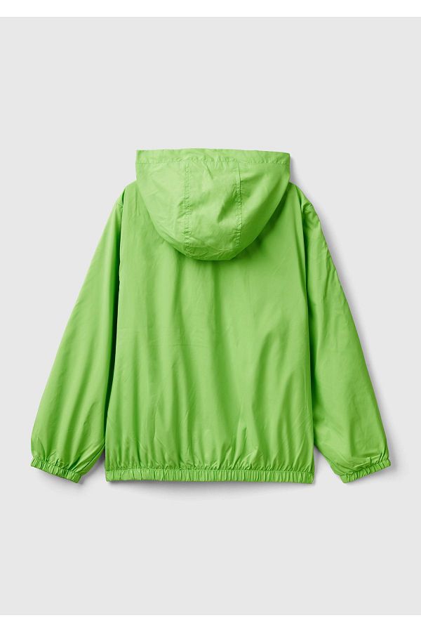 United Colors of Benetton Boy s Pistachio Green Jersey Lined Raincoat Trendyol