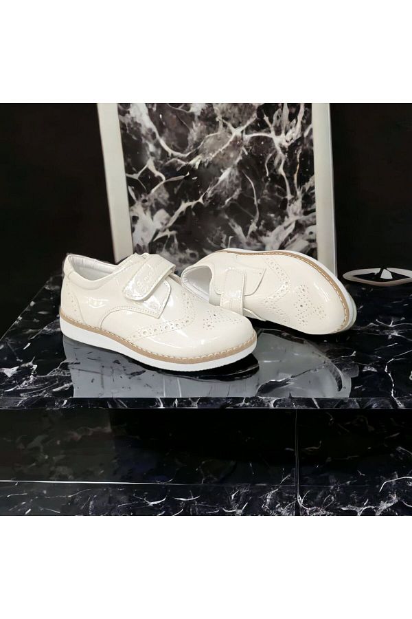 PAT K BEBE Cream Color Patent Leather Classic Circumcision Boys Shoes Trendyol