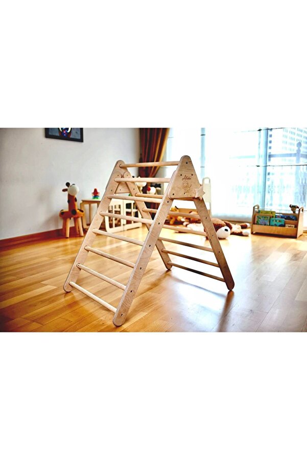 KIDOPPO Büyük Boy Tırmanma Üçgeni | Montessori Tırmanma Merdiveni | Büyük Boy Tırmanma ve Denge Oyuncağı