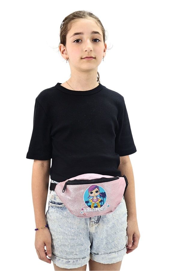 ICONE BAG Lol Doll Patterned Bag for Girl Glitter Waist and Shoulder Trendyol