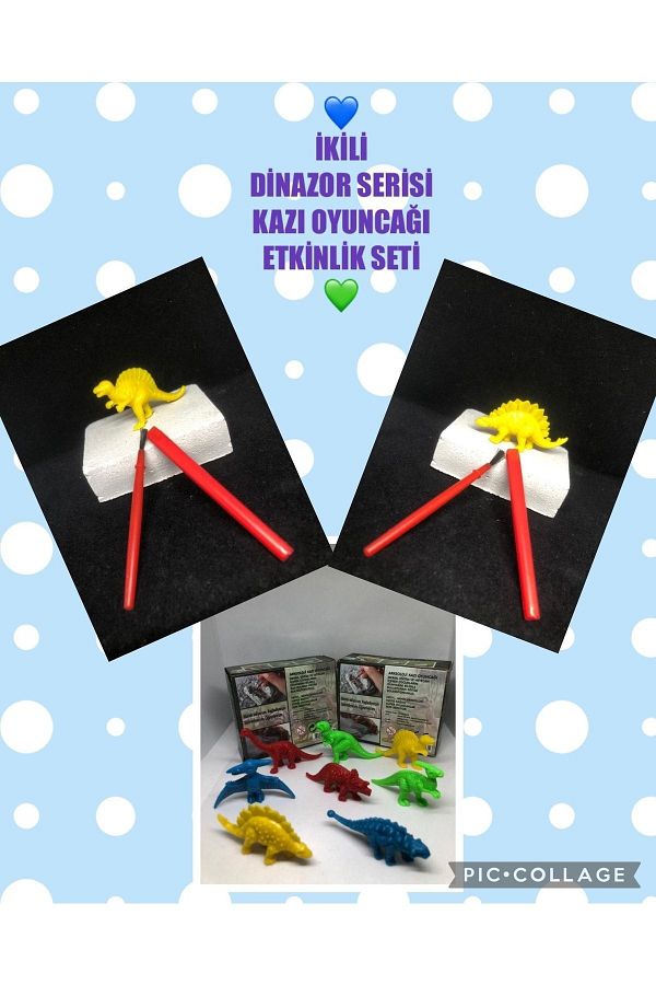 AZİZ OYUNCAK-Spinosaurus and Stegosaurus Double Dinosaur Excavation Game - Archaeological Science Project 1
