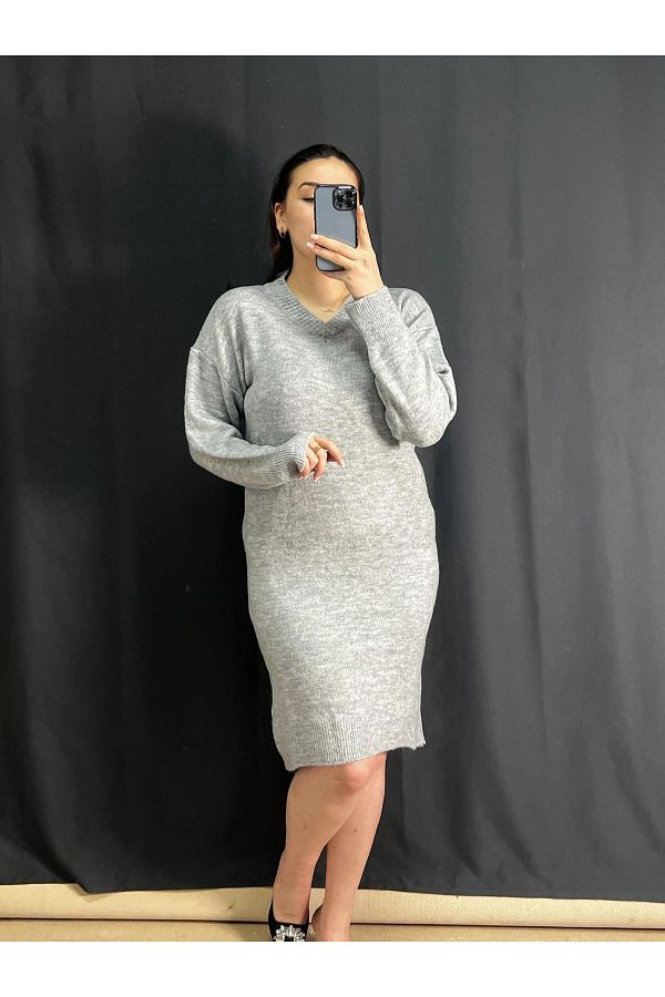 Long sleeve plus size sweater dress hotsell