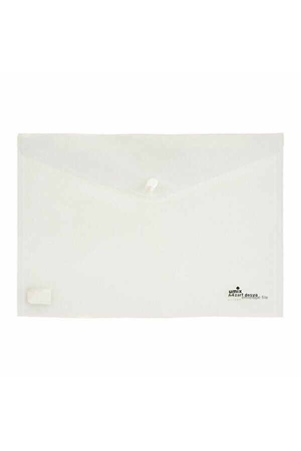 Umix-- Snap Fastener Transparent Envelope File A4 (u1120p-white) 1
