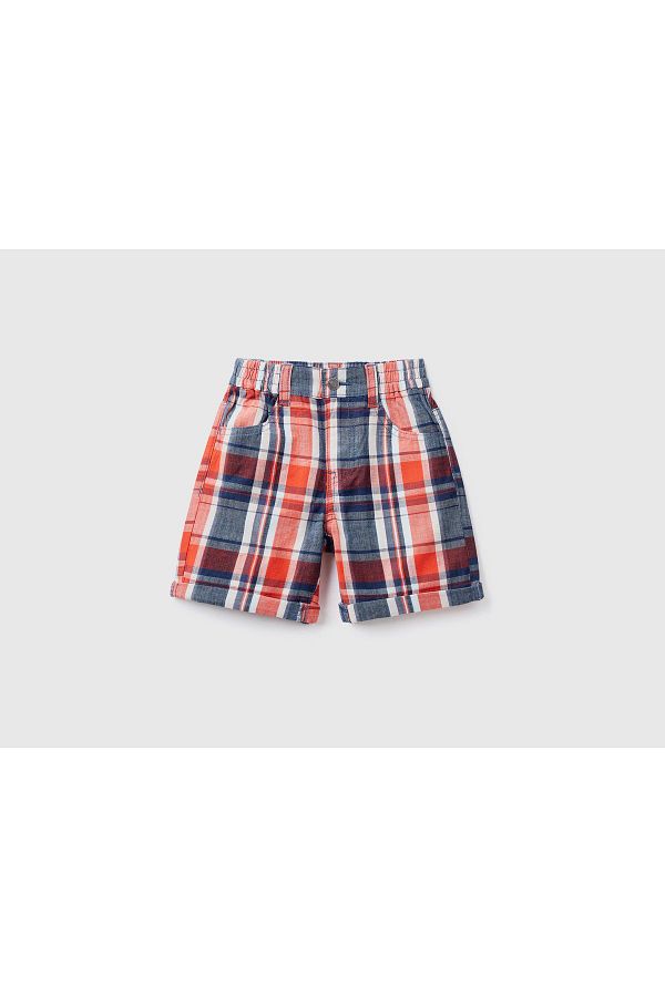United Colors of Benetton-Bermudy w kratę dla chłopców 1