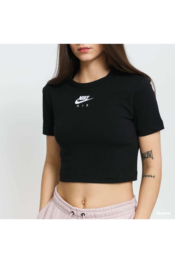 Nike Air Crop Top Black Women s Black T shirt Women s Cz8632 010 Trendyol