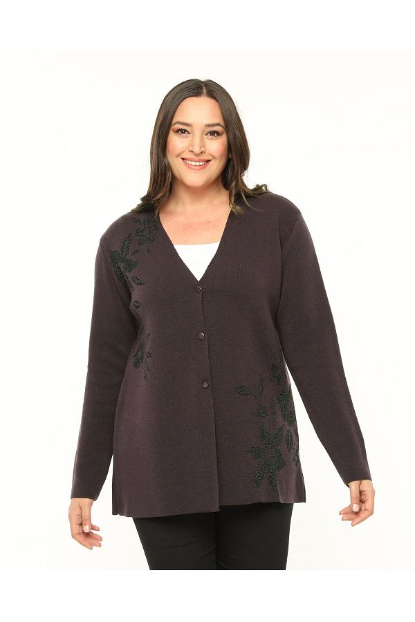 Plus size glitter cardigan discount