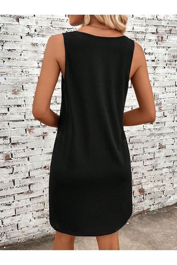 Black strappy t shirt dress deals
