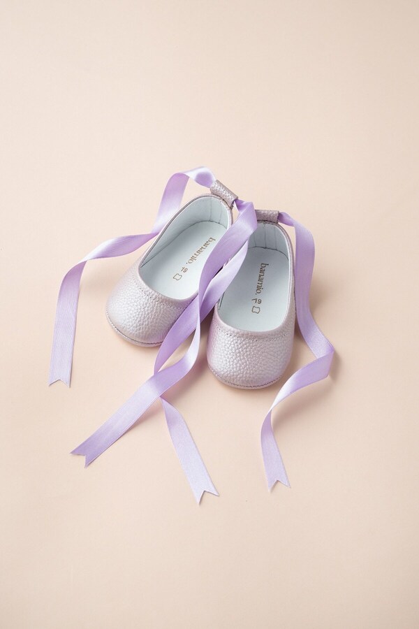 Banamio-Diana Ribbon Genuine Leather Baby Ballerina Shoes 1