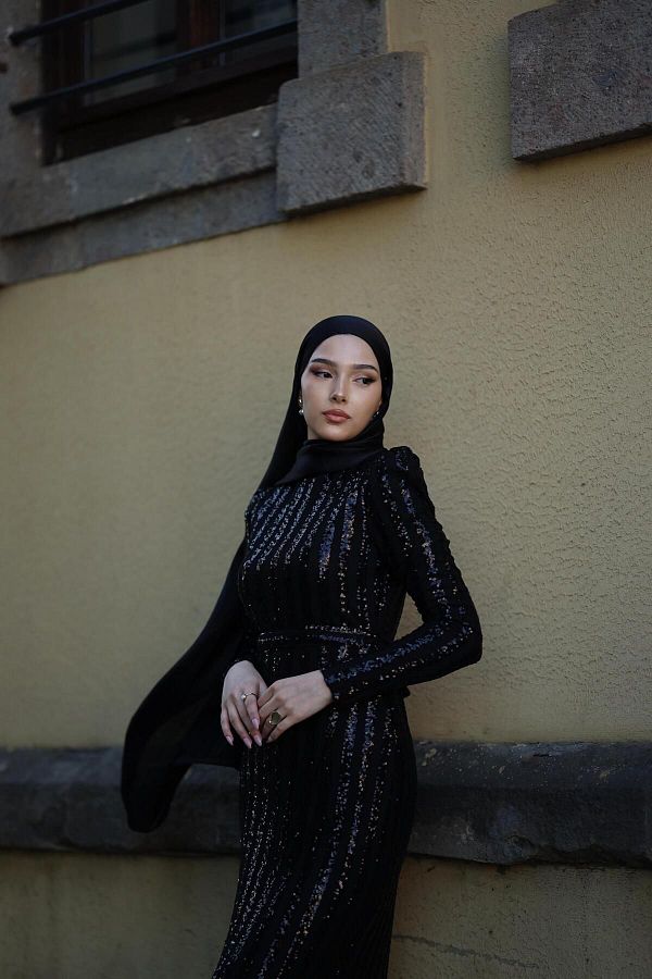 Stripe dress hijab 2025