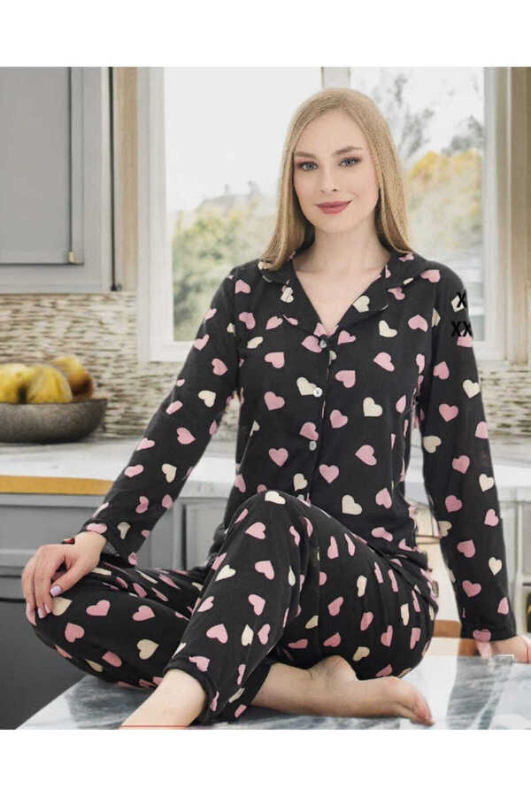Mis-Patterned Heart Pajama Set 1