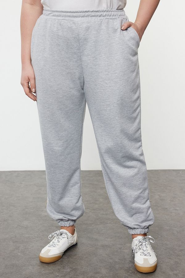 Gray elastic sweatpants shop