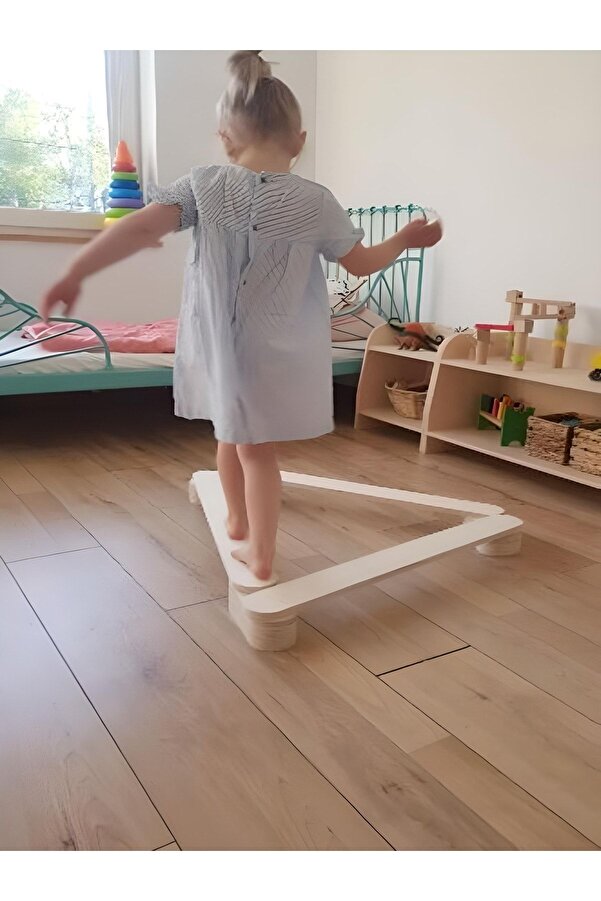 wudie Ahşap 5'li Denge Kirişi, Denge Tahtası, Çocuk Aktivite Oyuncağı Wood Balance Beam