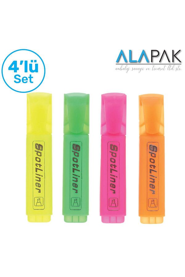 Spotliner-Neon Color Highlighter Marker Pen Set of 4 1