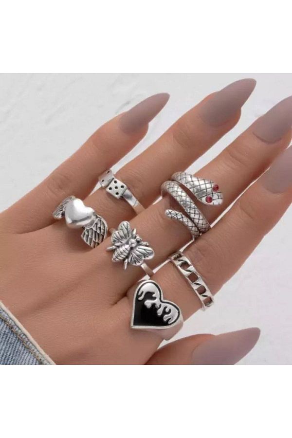MODAMAYS 6 Pieces Snake Ring Set Trendyol