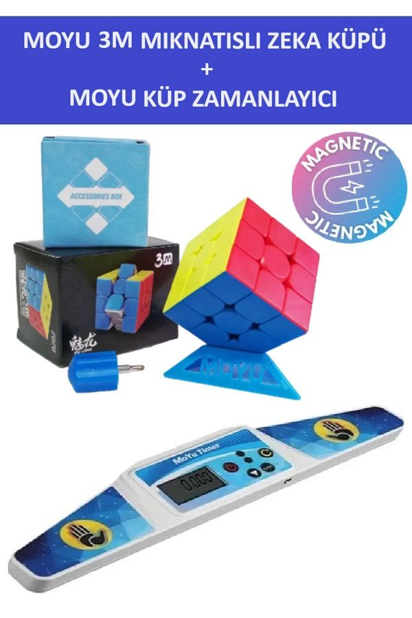 ZETCONCEPT-Moyu 3m Professional Speed Cube and Moyu Cube Timer Set-3X3 Rubik's Intelligence Cube and Timer 1