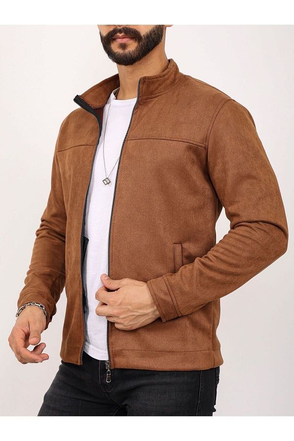 Byzit Men S Suede Jacket Trendyol