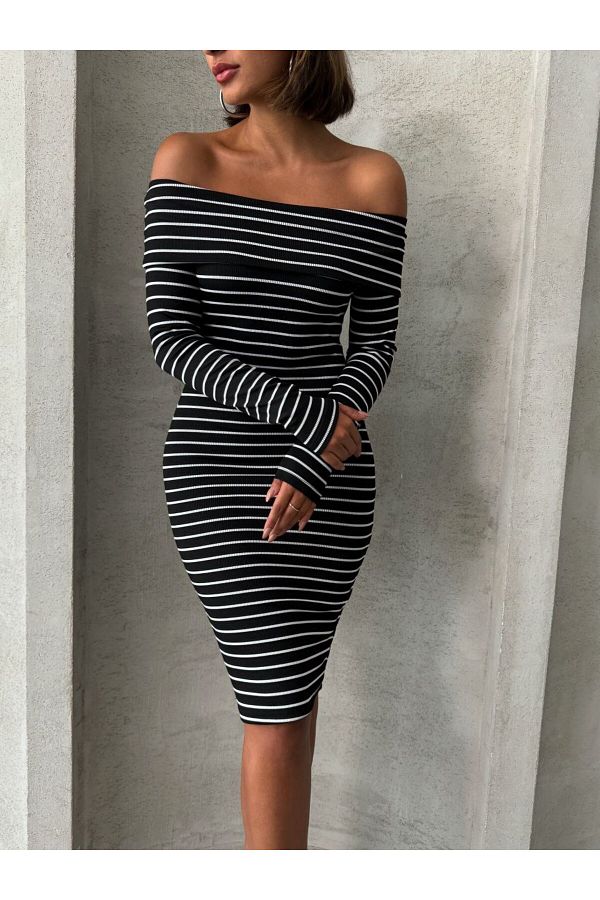 Striped pencil dress hot sale