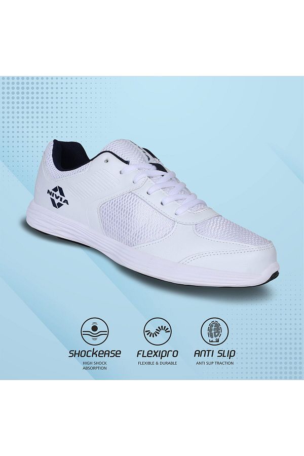 Nivia white running shoes store