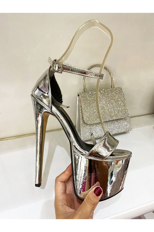 Silver single sole heels new arrivals