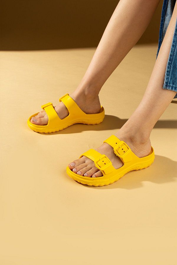 Yellow comfort sandals new arrivals