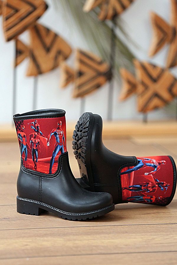 Pembe Potin Black Batman Betmen Plush Waterproof Men s Unisex Children s Rain Boots Trendyol