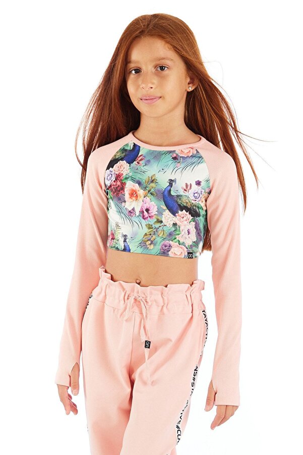 Colorinas Tori Flower Patterned Long Sleeve Girl