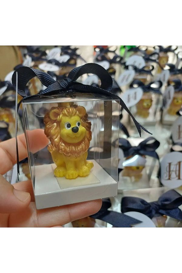 Opulent Accessories-Birthday Lion Candle - 10 Pieces Baby Shower, Circumcision Souvenir and Baby Shower Gift 1