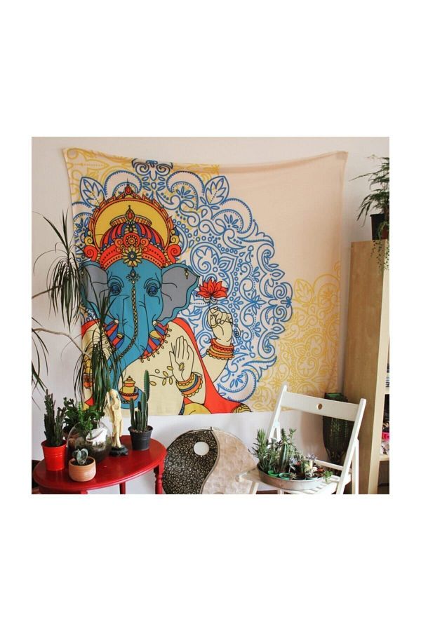 WANDER TAPESTRY Ganesha Wall Cloth Tapestry 150x150 Trendyol