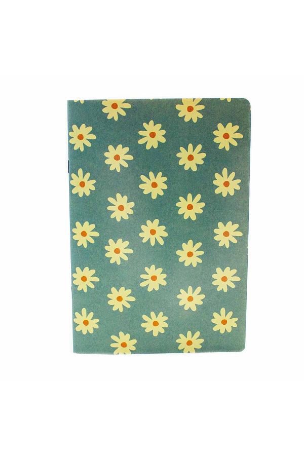 PALTO TASARIM-Daisy Patterned Diary Design - Unlined A5 Notebook 1