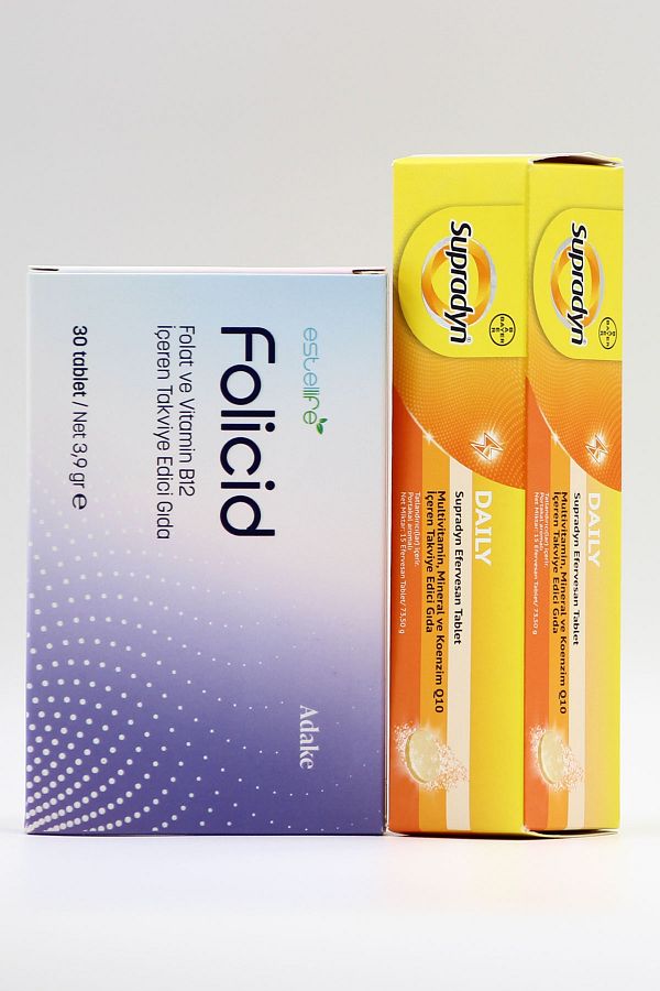estellife-Supradyn Daily Q10 15 Effervescent Tablet - Folat and Vitamin B12 30 Tablets 1