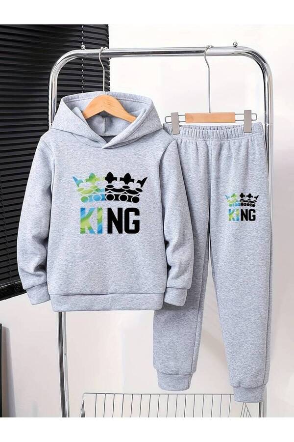 THEKONT-King Cotton Tracksuit Set - Colorful, Printed Hooded 1