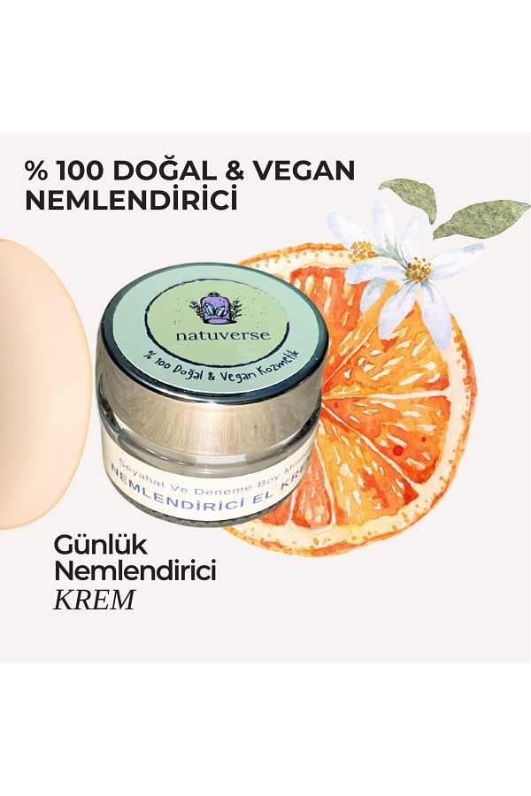 NATUVERSE-20 ml 100% Natural and Vegan Hand Cream - Mini and Travel Size 1