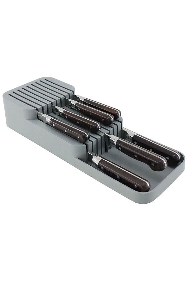 MAWT-New Generation Knife Rack 2 Rows Knife Rack in Drawer Knife Holder Space Saving Knife Rack Cabinet Layout 1