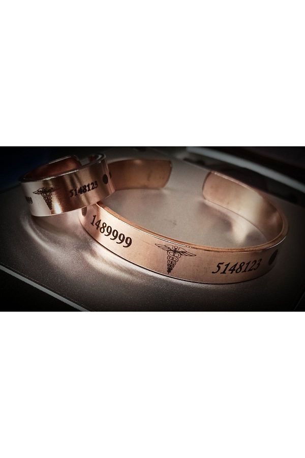 DA Cooper Design Copper Bracelet CADUSE Symbol Healing Section Bracelet Ring Set 40 Gr Copper Trendyol