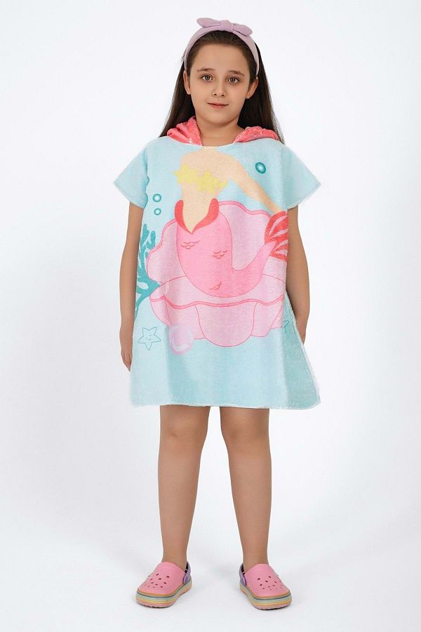 VEVİEN HOME-Mermaid Patterned Beach Towel for Kids 1