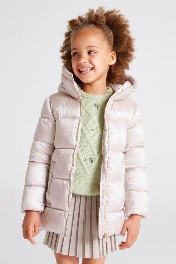 Girls coat with gloves on sale