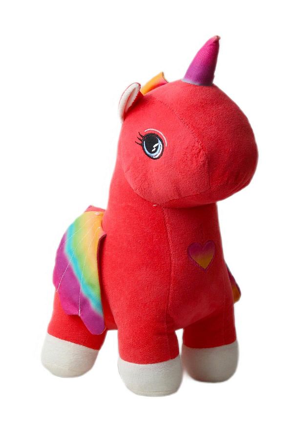 e-life shop-Unicorn Pegasus Horse Figured Plush Toy with Rainbow Pattern Imported Fabric - Sleep & Playmate, Large Size 1