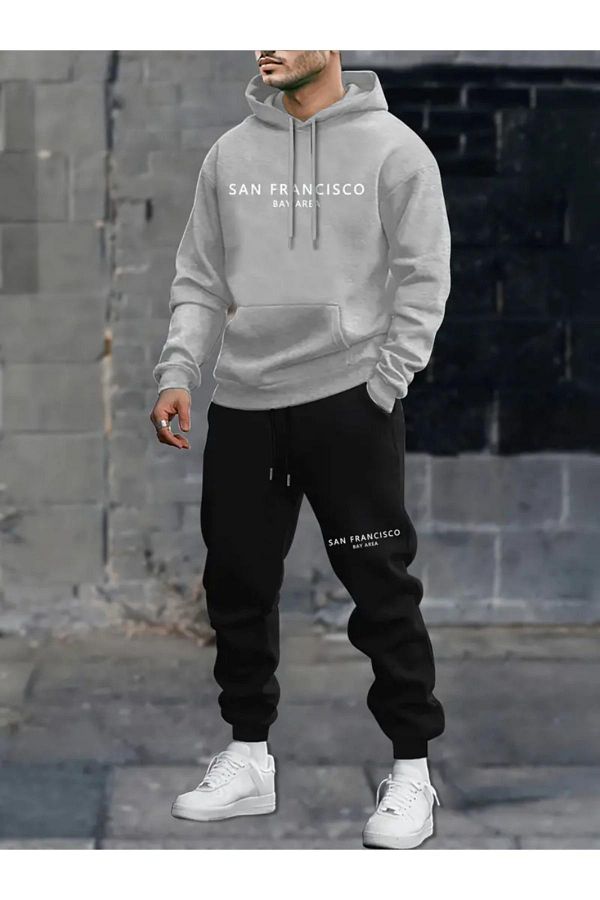 CAST COLLECTİON-Ανδρικό σετ San Francisco Printed Grey 1